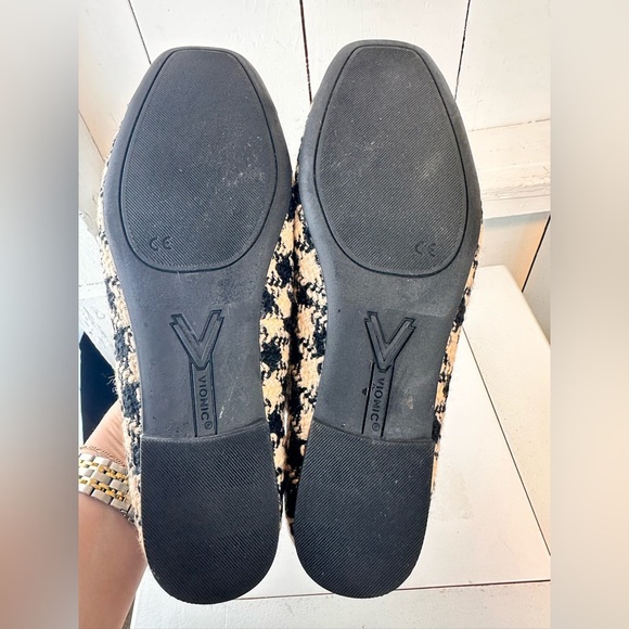 Vionic Klara Ballet Flats Women’s 8.5 Houndstooth Bow Cap Toe Like New Black - Picture 5 of 10